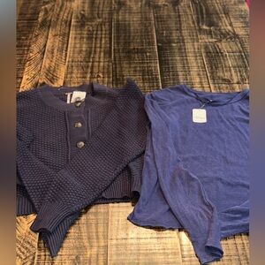 NWT Free People Lila Sweater & Nova Shirt size Medium